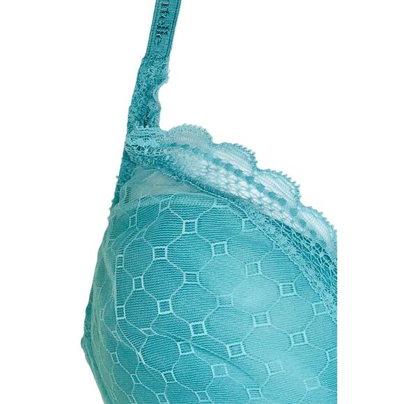 Chantelle Womens 3646 C Chic Sexy Underwire Push Up Bra 34D Blue - Picture 3 of 8